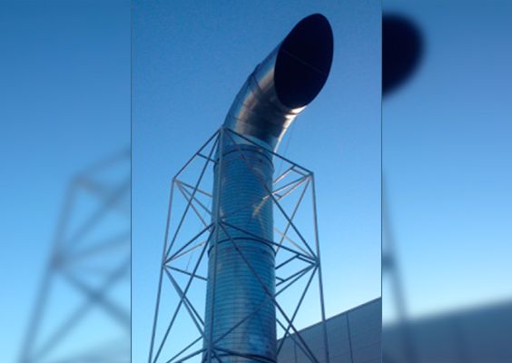 Chimeneas Picos de Europa - Tubos metálico con estructura para prolongación